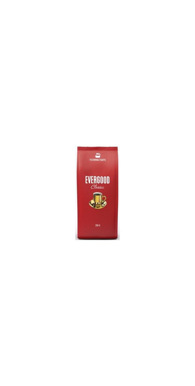 785175 Evergood  Kaffe Evergood filtermalt 250 gr (24) Den klassiske Evergood filterkaffe